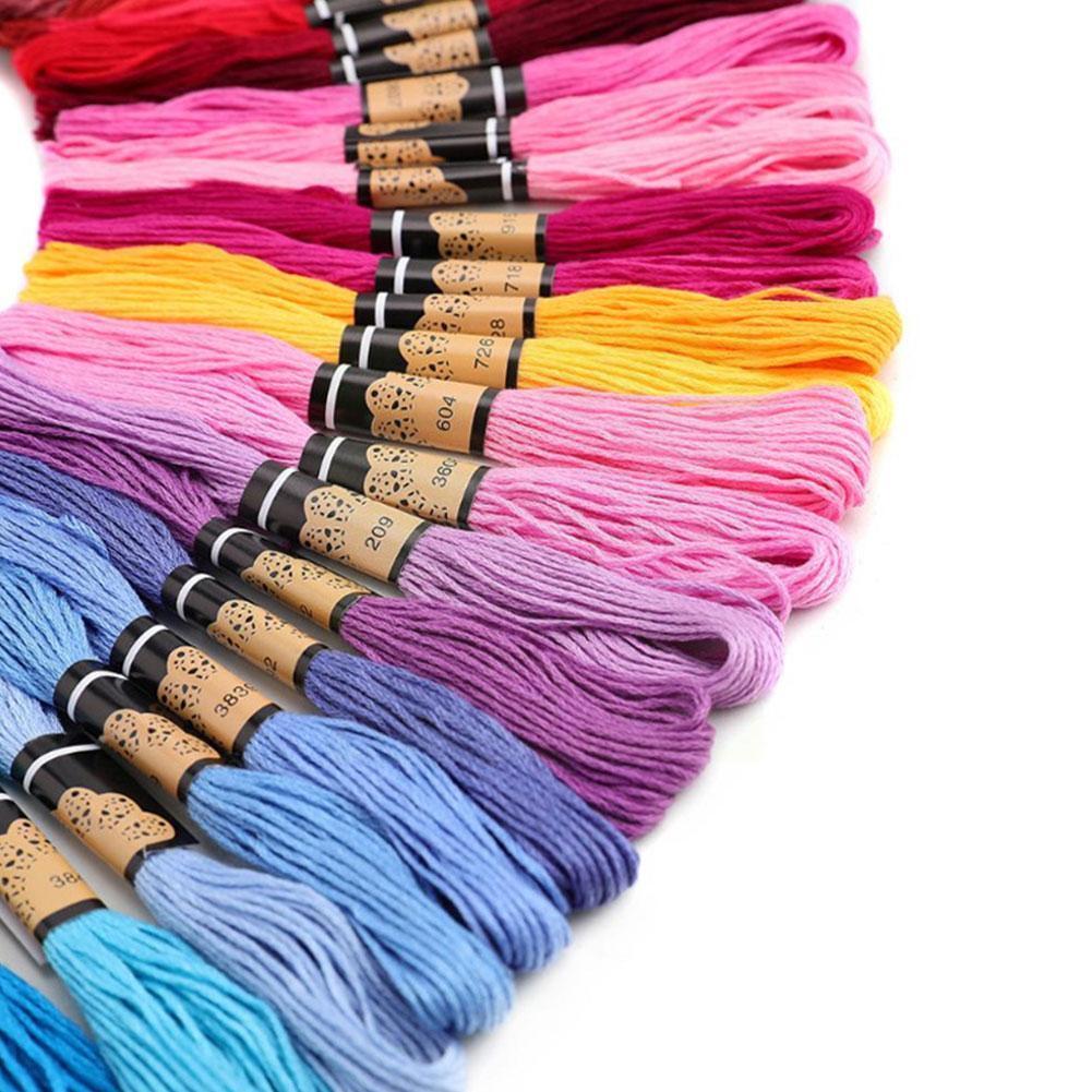 Multicolor Embroidery Thread Stitch Floss Threads Sewing Cotton Diy Kit Tool Skein Skeins Sewing 50/100pcs E2n0