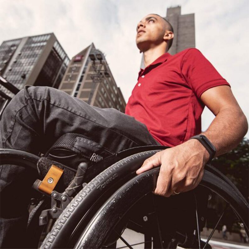 Wheelchair Tire 24'' x 1 3/8 , Tannus Tires 100% Puncture Resistant, Airless Solid Wheelchair Tyre, no Maintenance