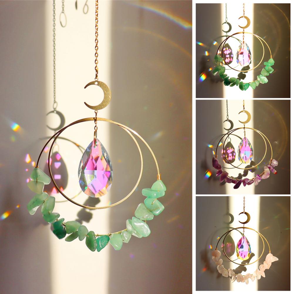 Faux Crystal Pendant Nice-looking Faux Crystal Fairy Decor Pendant Suncatcher Pendant