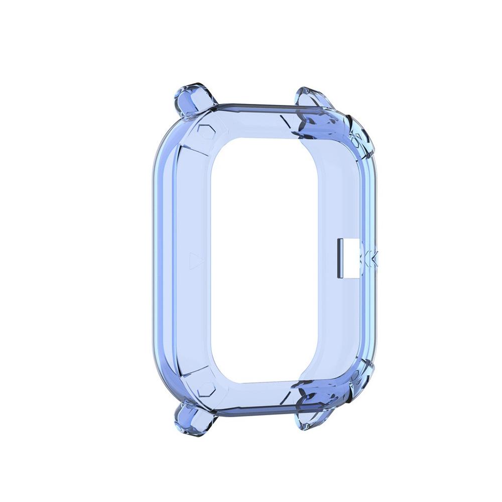 Tpu ram stötfångare täckfodral skalskydd för xiaomi huami amazfit gts smart klockskydd armband skyddande tillbehör: Blå
