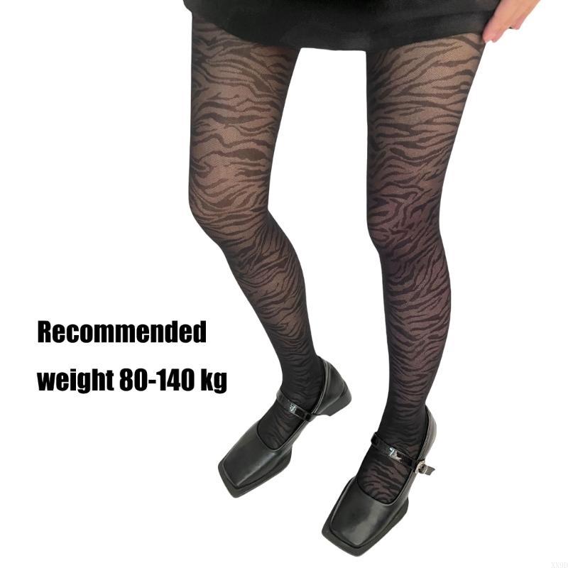 klasyczny zebry wzór w paski pończochy rajstopy cienkie przezroczysta siateczka rajstopy damskie japońskie eleganckie legginsy