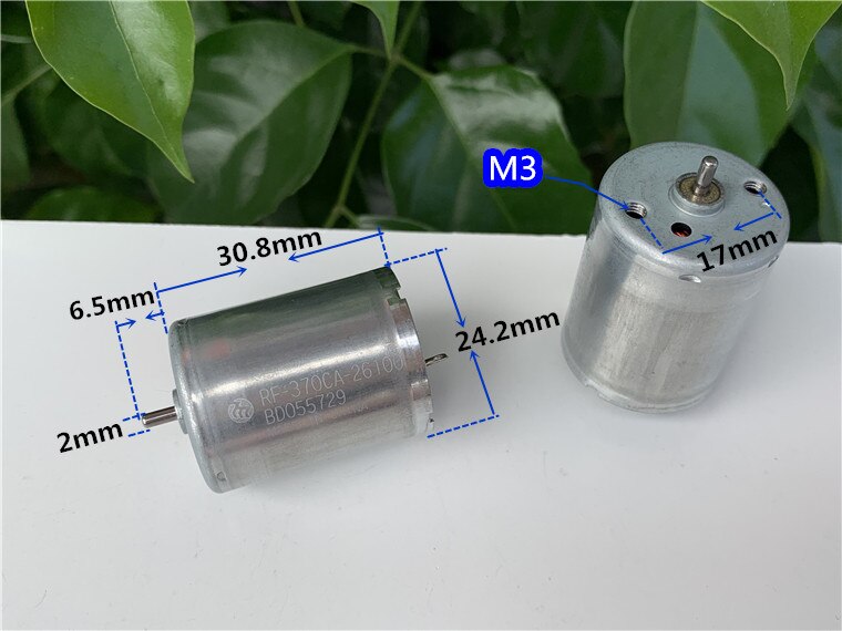 2 Pcs Mabuchi RF-370CA Micro 370 Motor Dc 5V-7.2V 12000 Rpm Hoge Snelheid Lange Levensduur Voor elektrische Apparaten RF-370CA-26100