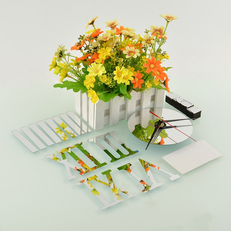 Kreatywny 3D Romae cyfrowy zegar naklejany na ścianę zegarek nowoczesny zegar DIY zegary wiszące na ścianie cichy zegar salon Dom dekoracja