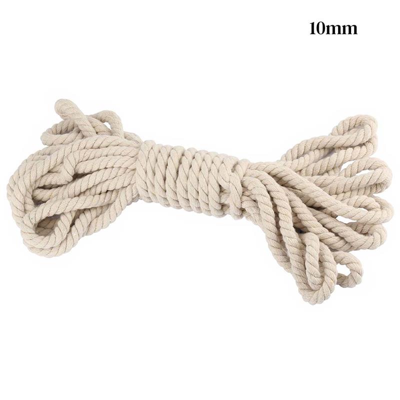 5mm 8mm 10mm 15mm Rope Cotton Thick Twisted String Cord Twisted Beige Decoration String Home Hand Craft DIY Twine Decor: 10mm