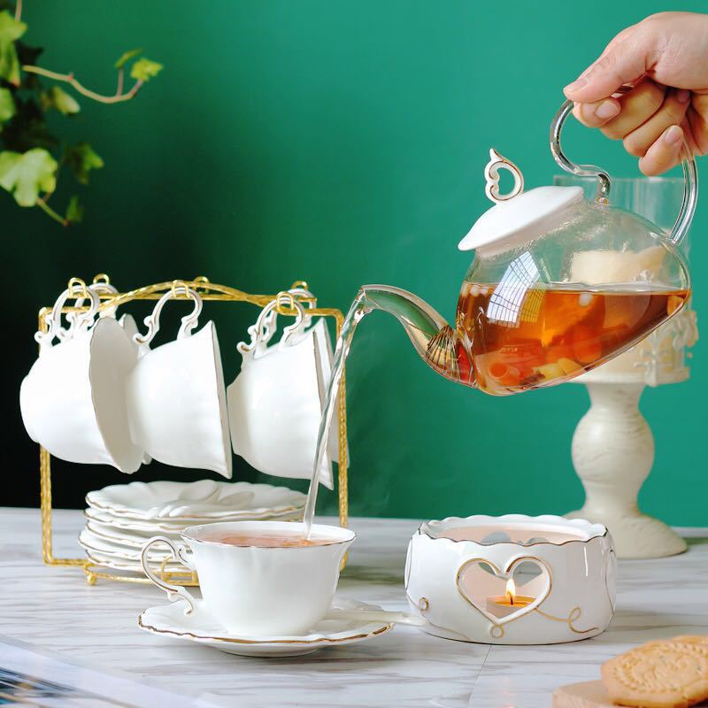 Classic Porcelain Cup and Saucer Ceramics Simple Tea Sets Modern Kitchen Coffee Cups Tazas Para Cafe Kitchenware YC50