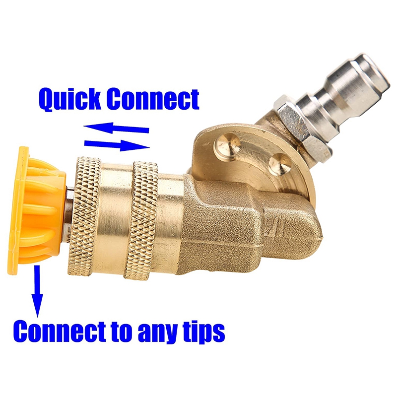 Hogedrukreiniger Accessoires Kit, 7 Hogedrukreiniger Nozzle Tips, Snel Aansluiten Pivoting Koppeling, 1/4 Inch, 8-Pack