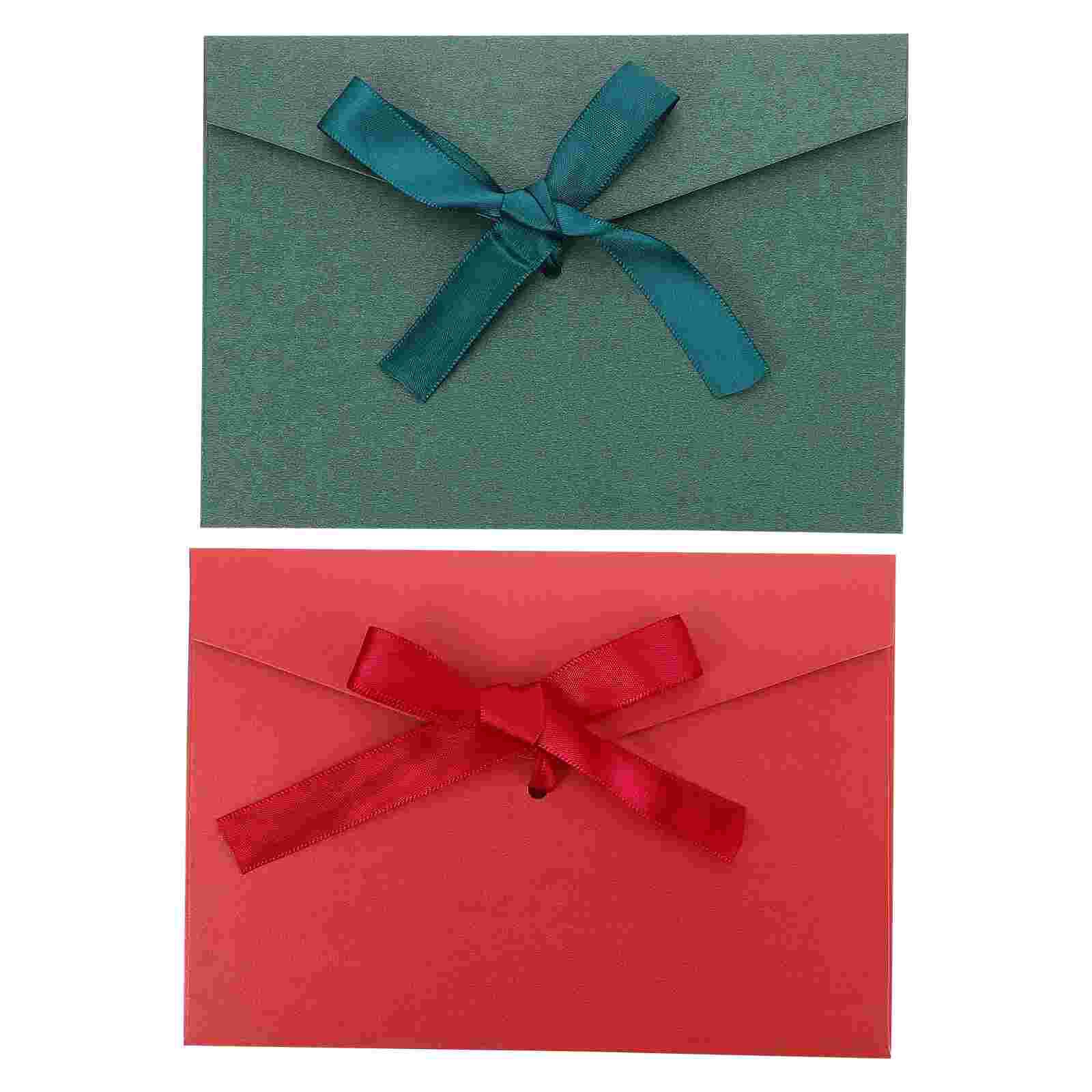 8pcs Bowknots Paper Envelope Pearlescent Postcards Envelops Cards Packing Envelope