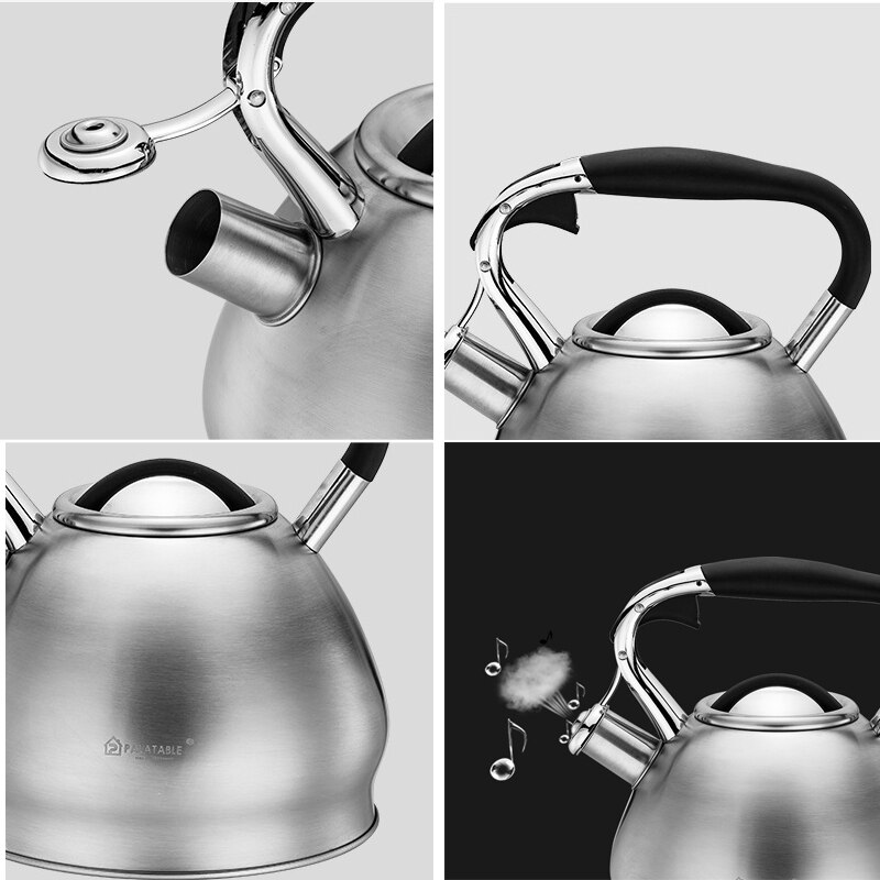 304 Stainless Steel Whistle Kettle Boiling Water Automatic Whistle Sound Tea Anti-scalding Kettle Induction Cooker Universal
