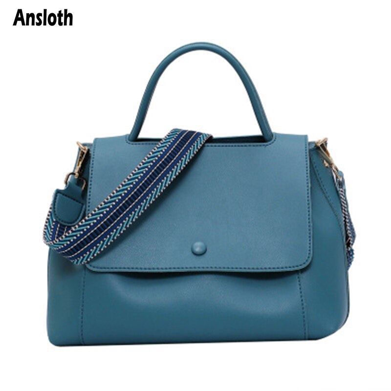 Ansloth luxe handtassen met hoge capaciteit damestassen zachte pu leren schoudertassen eenvoudige koerierstas dames hps 979