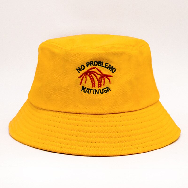 Chapeau de poisson unisexe | Noir blanc jaune été femmes hommes Couple chapeaux unisexe, casquette Hip Hop, chapeau seau Panama protection solaire, chapeaux de pêcheur: tree yellow