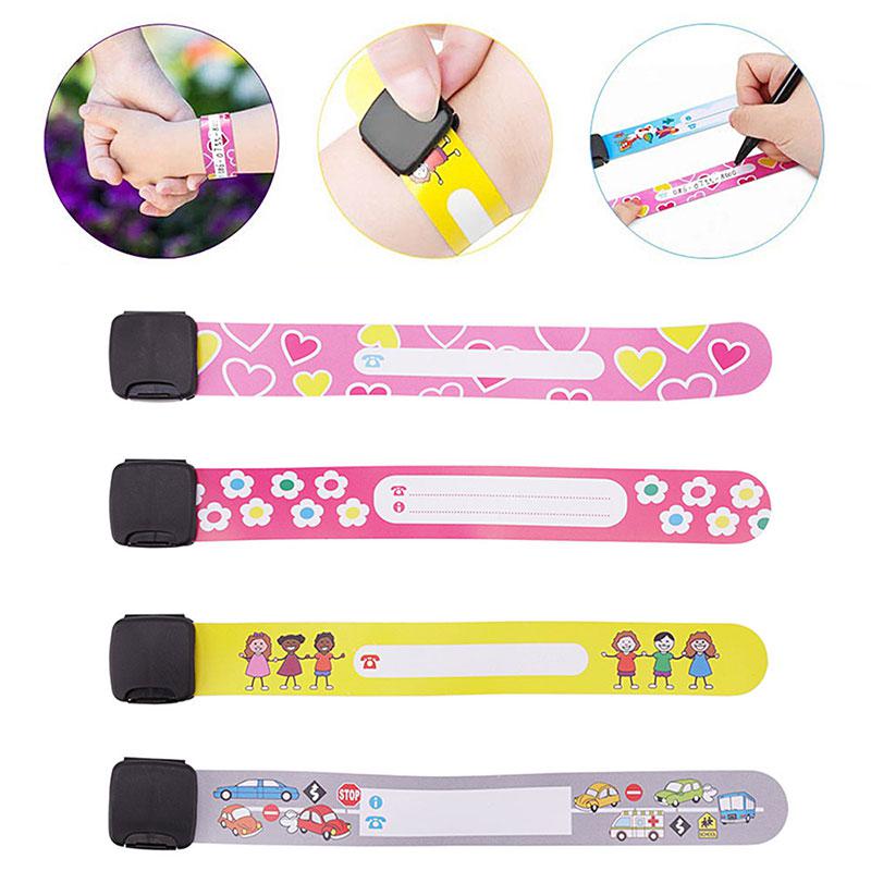 8pcs/12pcs Adjustable Safety Wristbands Reusable Bracelets for Kids Child Travel Event Field Trip Outdoor Activity Waterproof