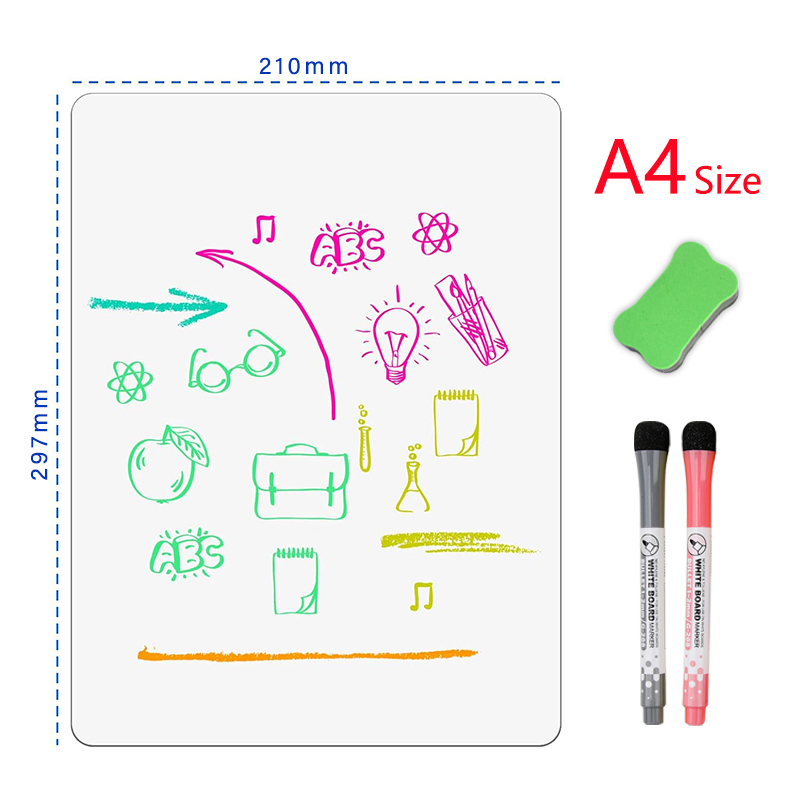 Magnetisch whiteboard, droog uitwisbaar bordblad voor koelkast, koelkaststicker 11,8 "x 8,2" organisator en planner: Optie 9