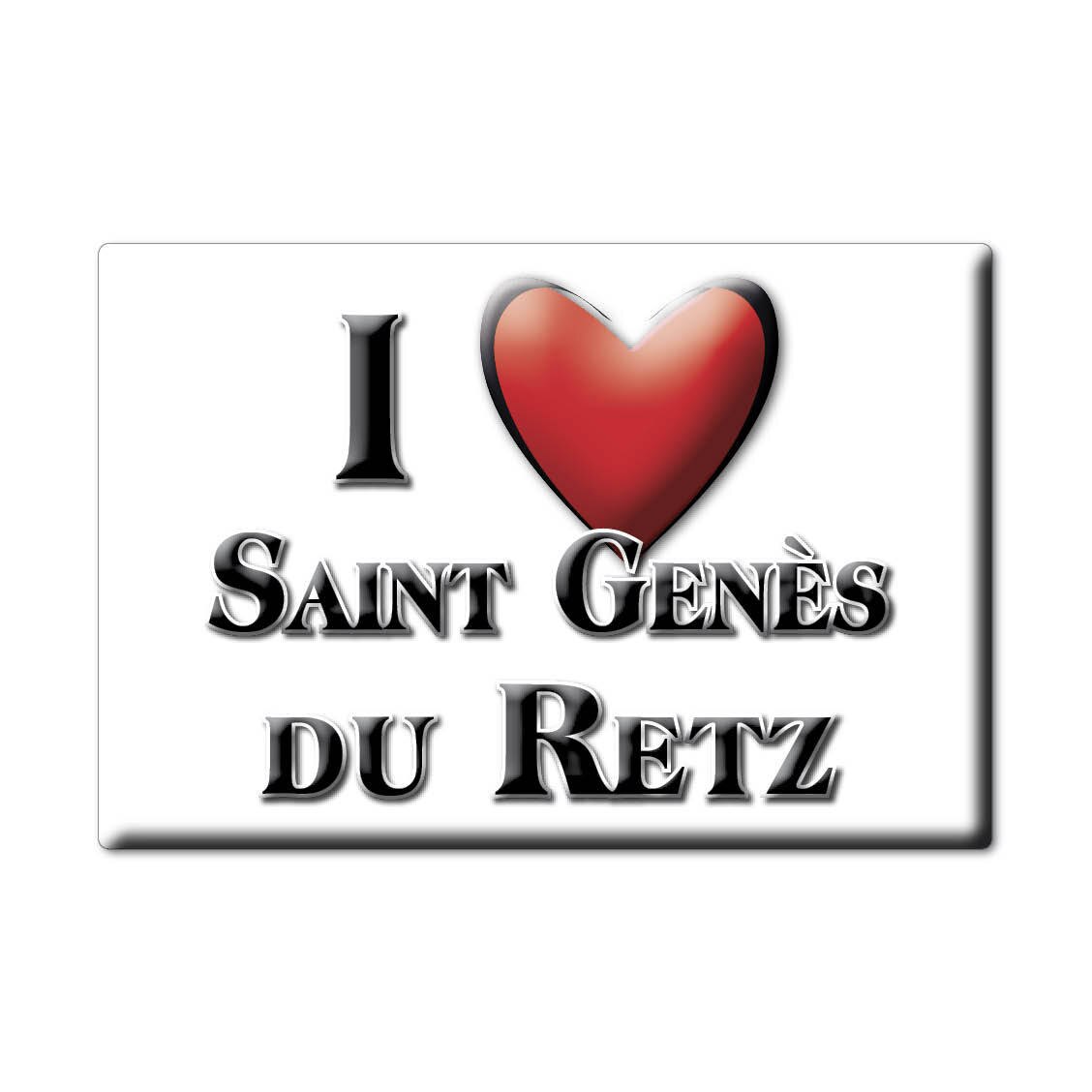 Aimant SAINT GENÈS DU RETZ lodestone RHÔNE ALPES (63) France aimant frigo SOUVENIR j'aime
