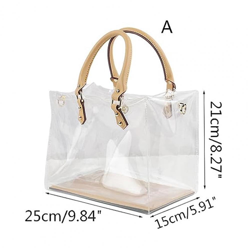 Diy Storage Bag Waterproof Pvc Transparent Diy Tote Bag Handbag Making Kit with Craft Accessories Tool Set Handmade Tote Bag: Red