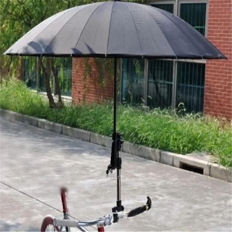 Portaombrelli pieghevole per bicicletta supporto per ombrello addensato per auto elettrica supporto per ombrellone regolabile per passeggino accessori