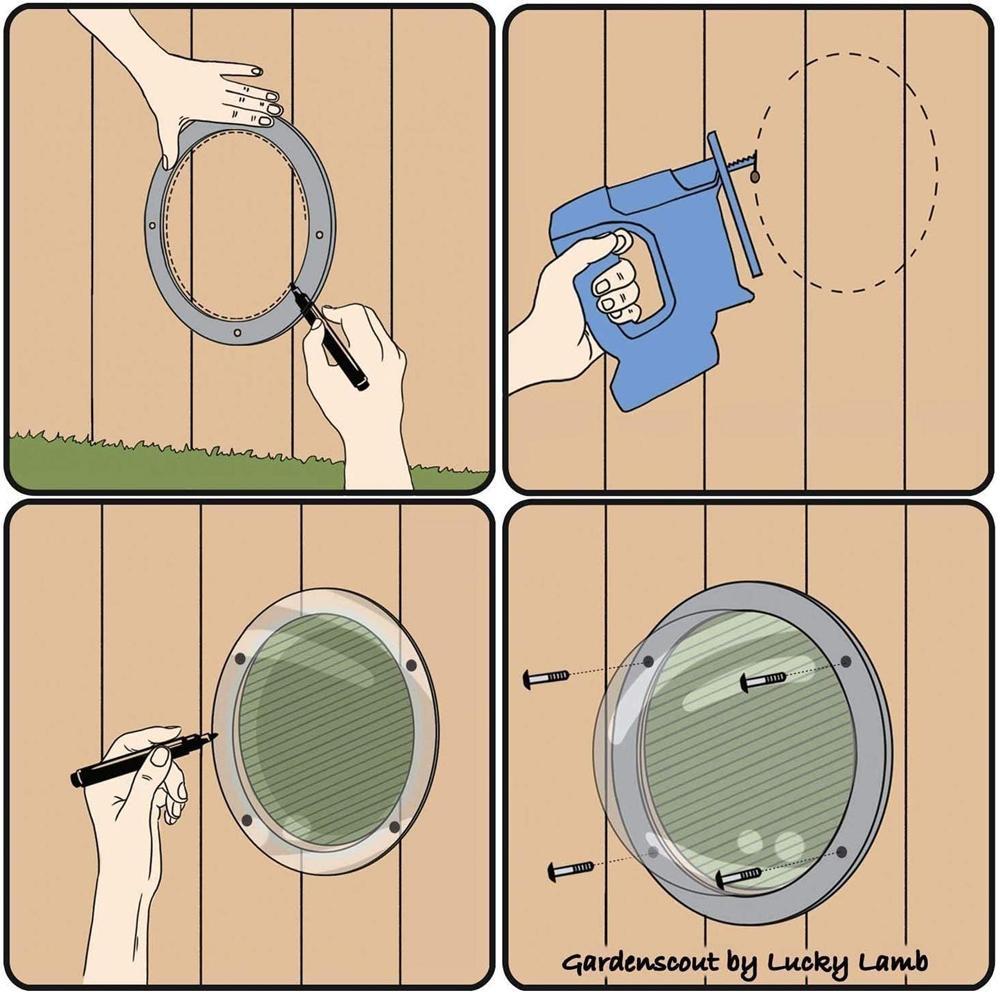 Dog Fence Window For Pet - Durable Acrylic Dog Dome Fence, Reduced Hardware For Backyard Barking, House, Dog Necessary T8Z7