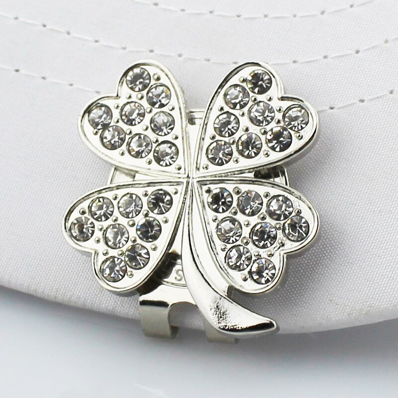 Golf Crystal Marker Klavertje Vier Golf Cap Clip Marker 4 Kleur Kiezen