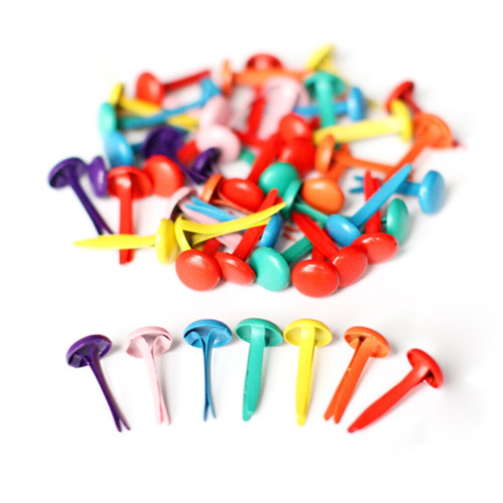 50 Brads Metallo Per Scrapbooking - Fermacampioni 12mm Colorati Per Carta, Fai Da Te E Biglietti - Foto 9