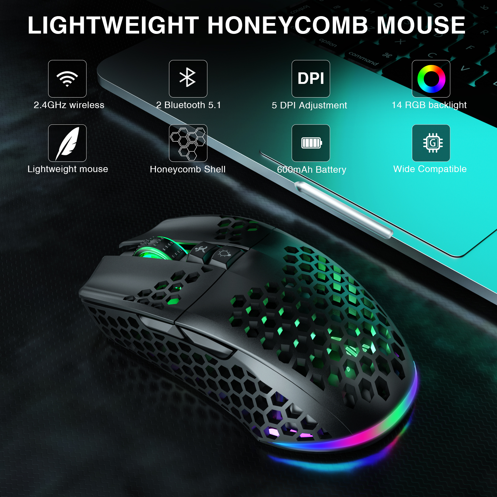 Solac Mouse SOLAKAKA Wireless/Wired Gaming E-sports Mouse Ultr... – Vicedeal