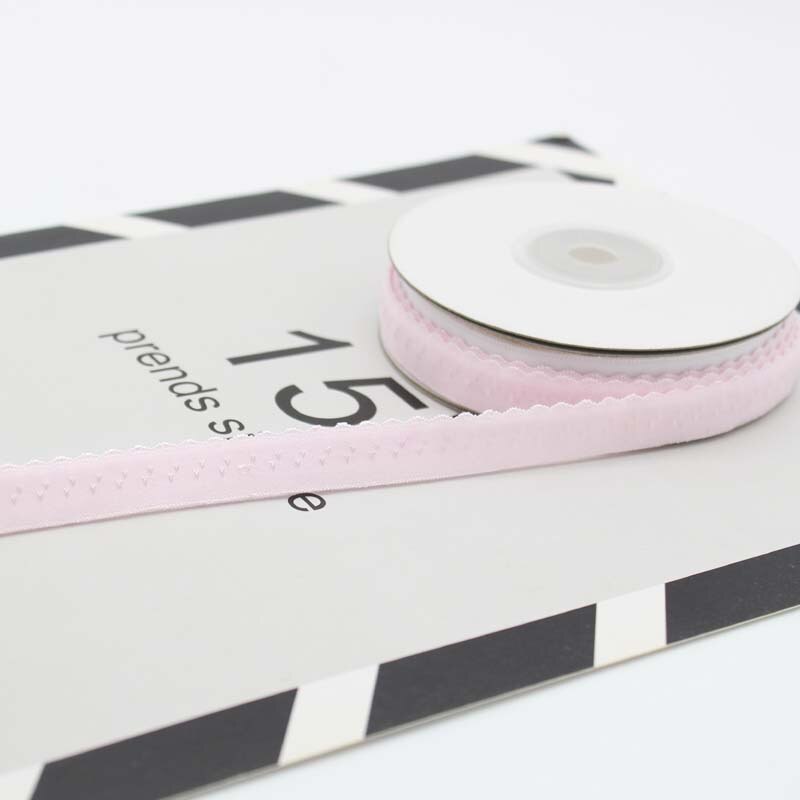 Meetee 22/45m 11mm nylon elastische band voor ondergoed schouderband dubbellaagse rand vouw bh-riem veerbanden diy naaien: Lichtroze / 45 mm