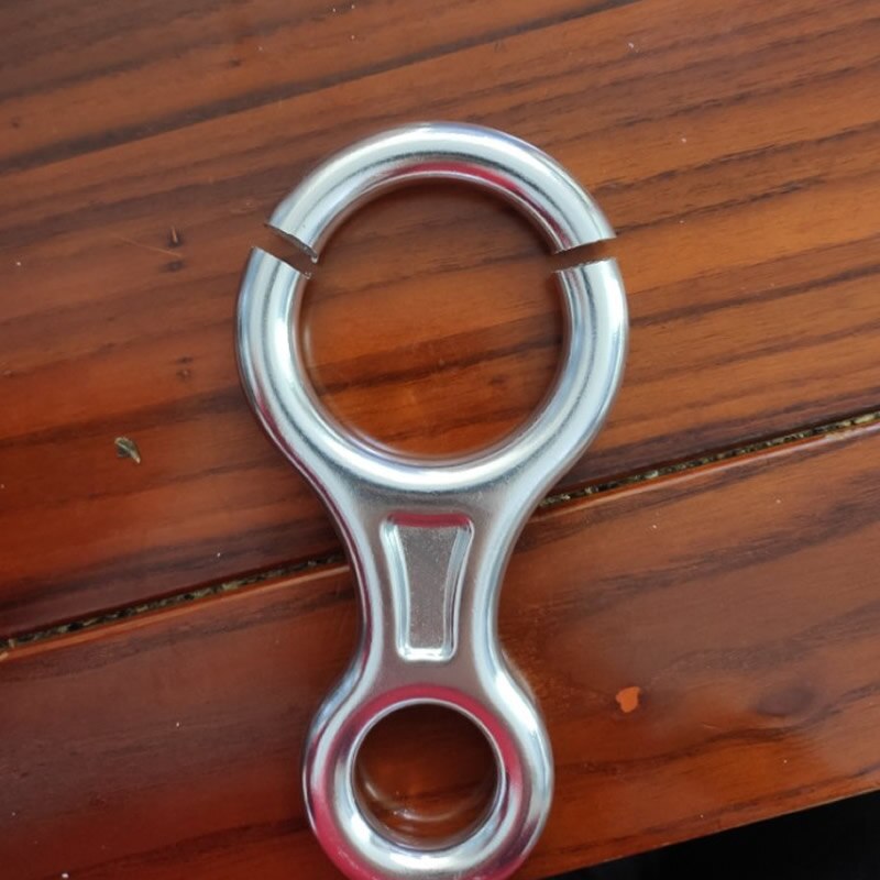Udendørs aluminiumslegering klatring 8 ord løkke 30kn løfte ring nedstigning reb ring udstyr rigging rappelling udstyr