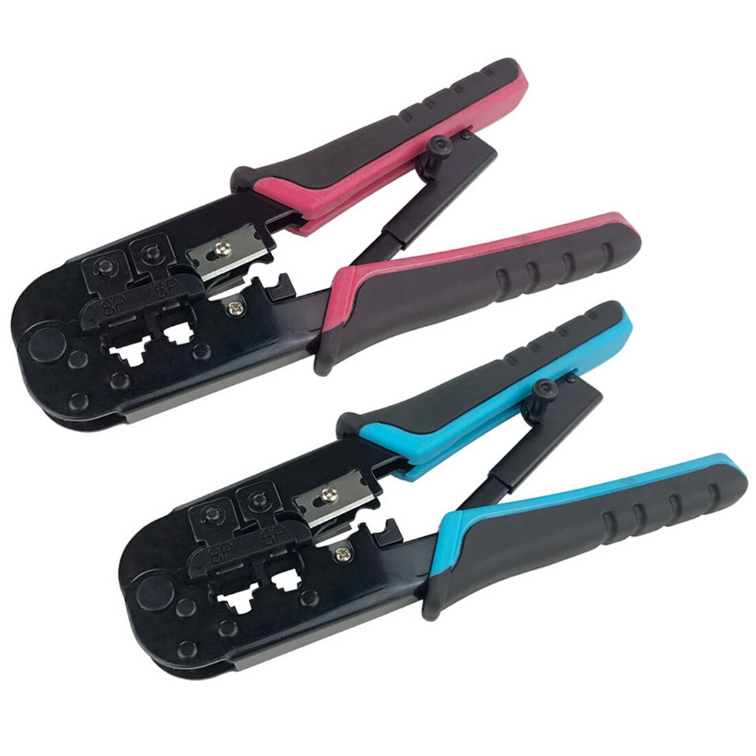 RJ45 RJ-12 RJ11 Dual-modular Crimping Tool Wire Stripper Network Tools Cat5 Cat6 Crimping Pliers Multi Function