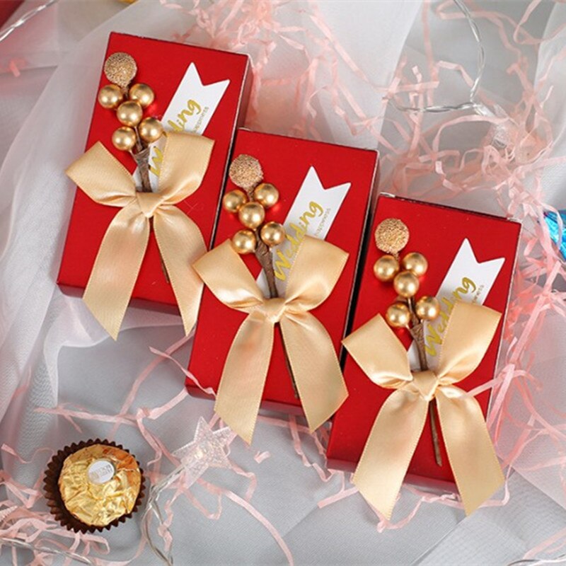 10 sztuk nowy twórczy złoty cukierki pudełka papier pakowy ślub urodziny boże narodzenie niemowlę prysznic Favor cukierki opakowanie na prezenty skrzynka