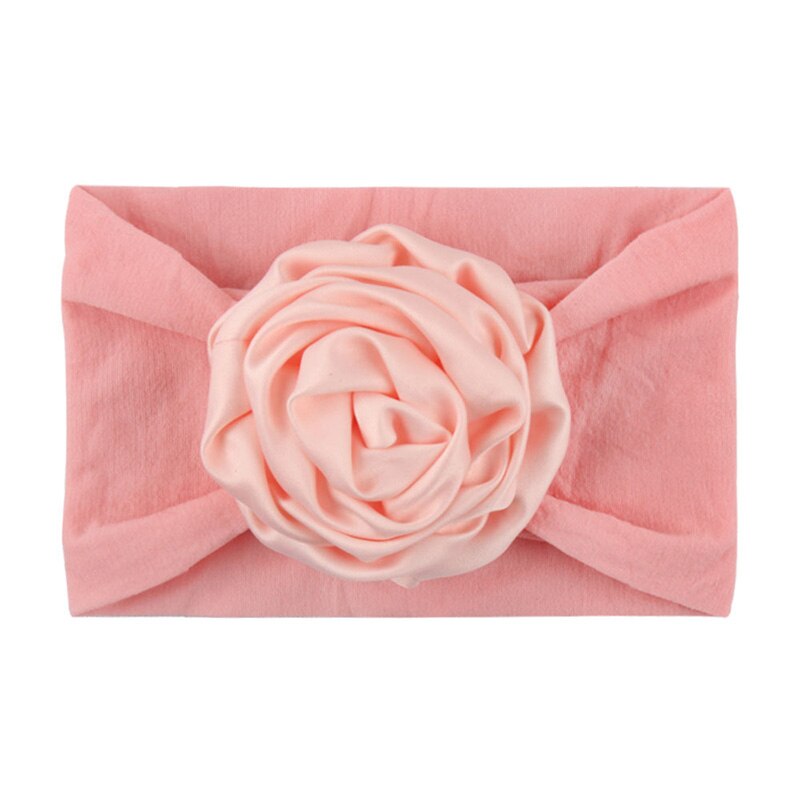 Zachte Nylon Baby Meisje Hoofdbanden Leuke Bloem Baby Haar Band Elastische Brede Baby Peuter Tulband Hoofddeksels Meisje Haar Accessoires