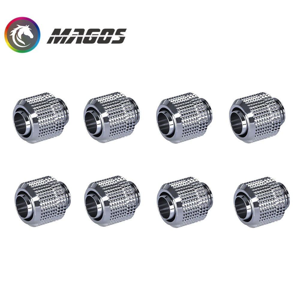 8 Stck Schlauch Hand Kompression passend zu, weiche Rohr Stecker Verwendet Für 3/8&#39;&#39; PVC Rohr 9,5x12,7mm Computer Wasser Kühlung, Schwarz/Silber: 8Stck Silber-