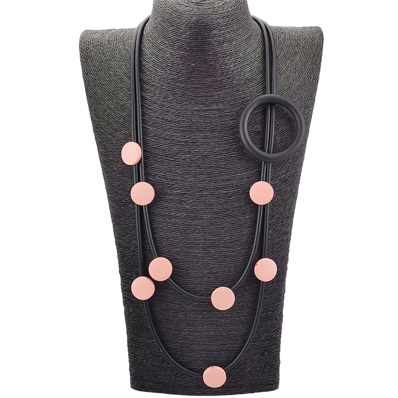 Collana colorata in stile etnico bohéaspetto Moda donna design di lusso Gioielli in gomma Collane con ciondolo Accessori per costumi Gioielli: Placcato rodio