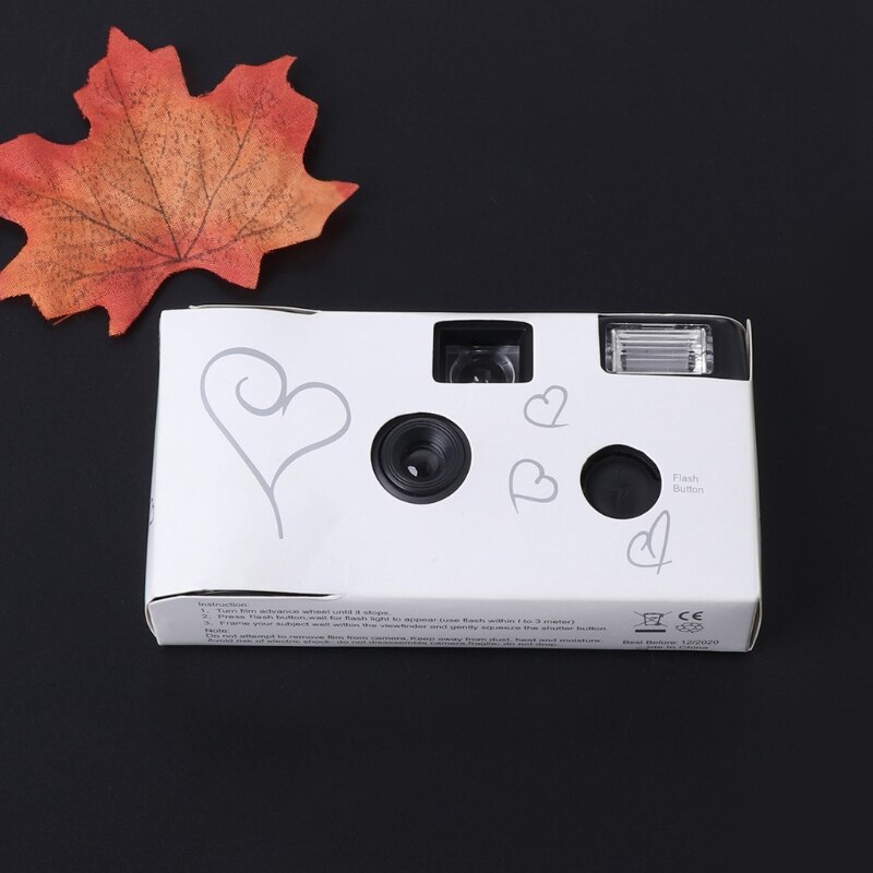 Caméras jetables Film caméra 36 Photos avec Flash alimentation manuelle Flash Hd à usage unique caméra optique enregistrement de fête de mariage