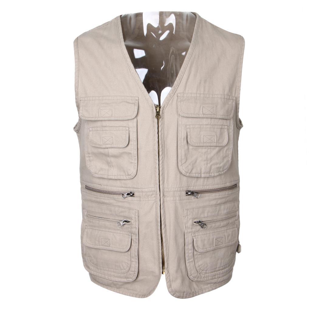 Men's Multi Pockets Camera Outdoor Traveler Fishing Working Photography Vest
