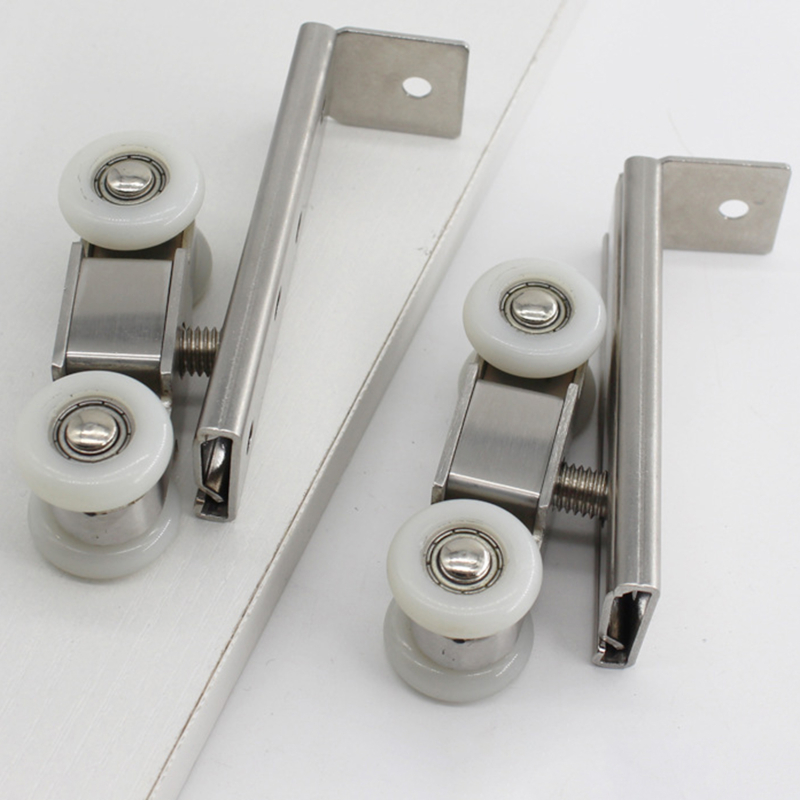Stainless Steel Hardware Slide Doors Pulley Hanger Roller Hanging Rail Wheels High Load-bearing Sliding Door Track Rail