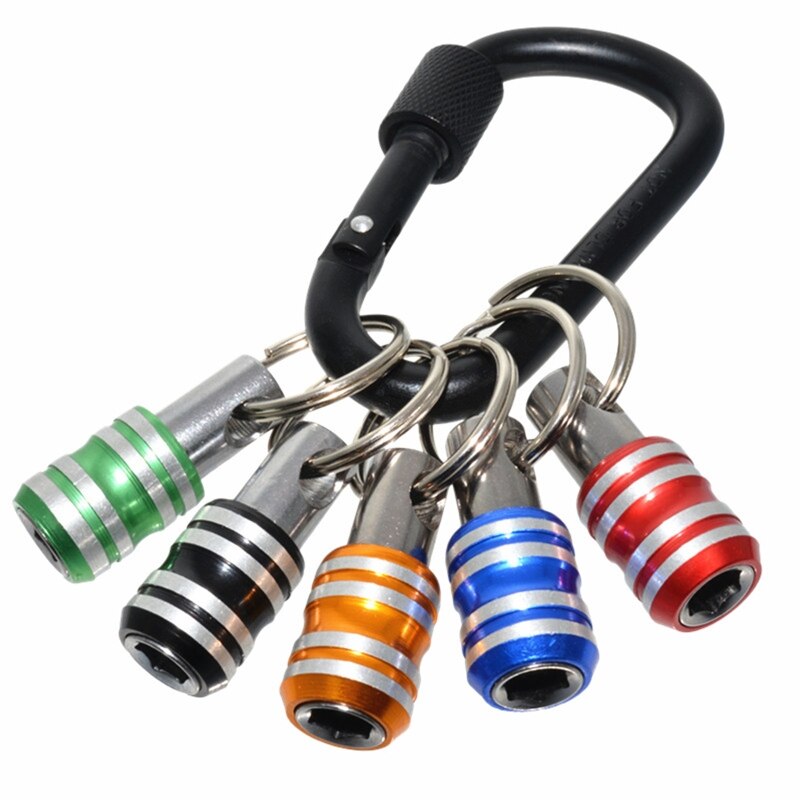 1/4inch Hex Shank Screwdriver Bits Holder Extension Bar Drill Screw Adapter Quick Release Keychain Easy Change: A