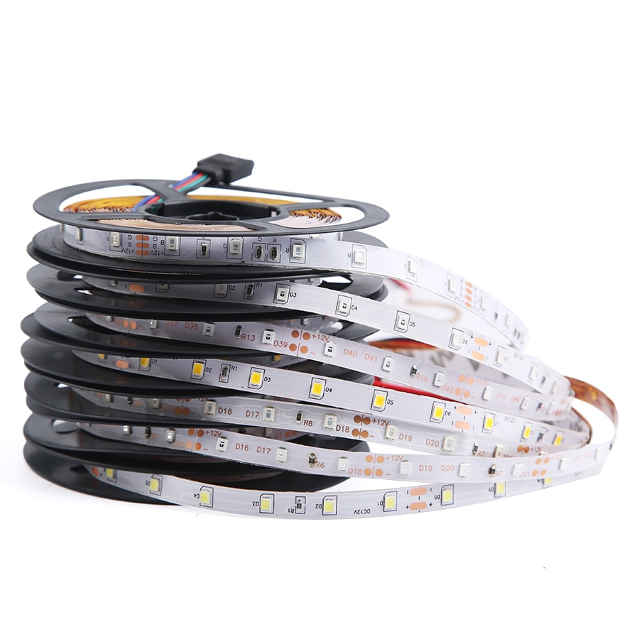 Dc 12 V Volt Strip Led Light Tape 2835 Rgb Waterdichte 1-5 M 12 V Dc 60LED/ M Rgb Led Strip Tape Lamp Diode Flexibele Tv Backlight