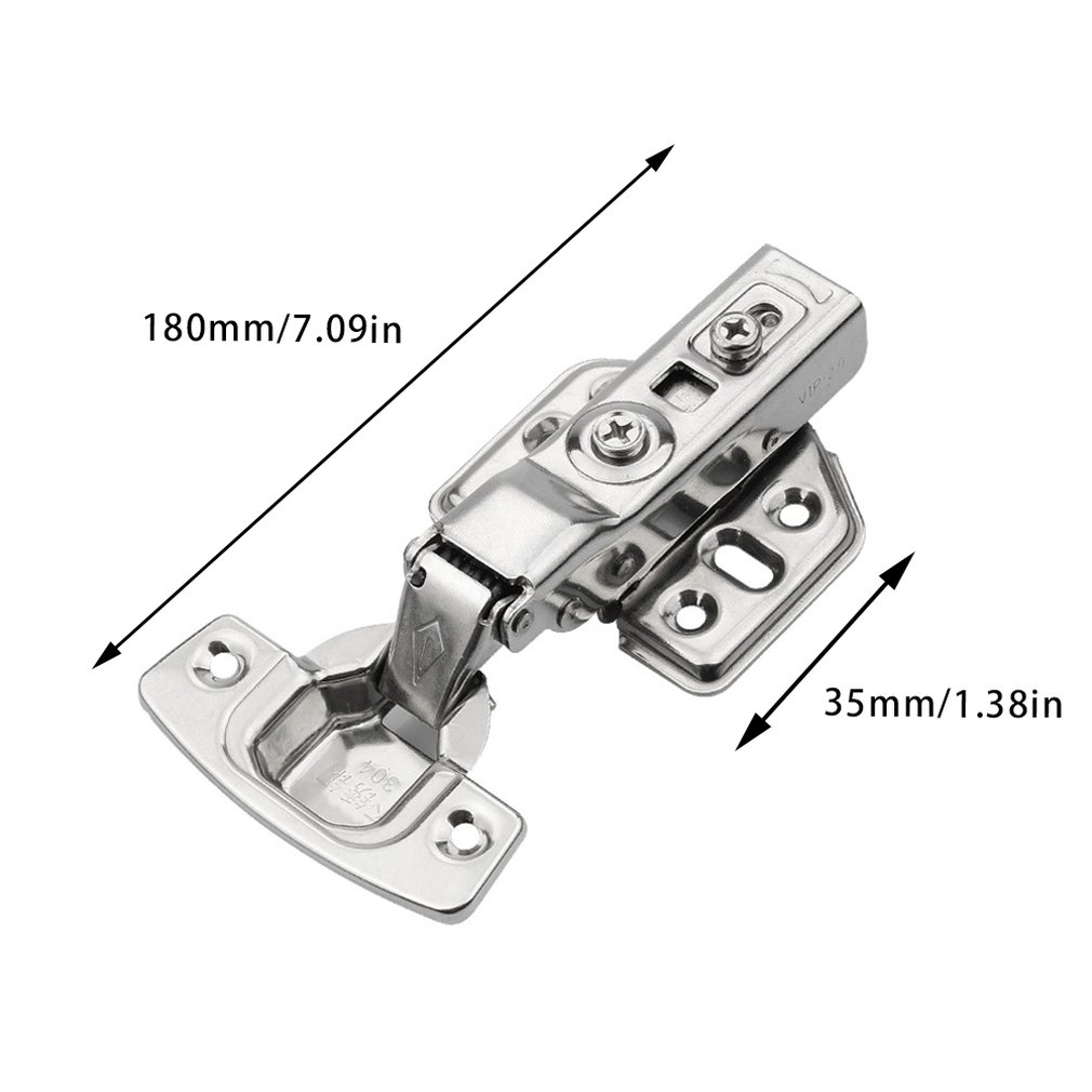 2 stuks Rvs 2.0mm Hydraulische Scharnier Kast Scharnier Scharnier Afneembare Scharnier Meubels Hardware