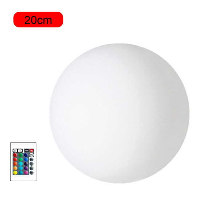 16 Color Floating Pool Lights Changing RGB LED Ball Lights IP67 Waterproof 20cm 15cm 12cm Tub Night Lights Pool Toys: 20CM