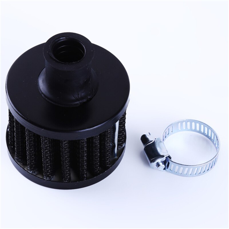 Filtro de aire para coche, para motocicleta, entrada de aire frío, cárter de alto flujo, cubierta de ventilación, Mini filtros de respiración: black
