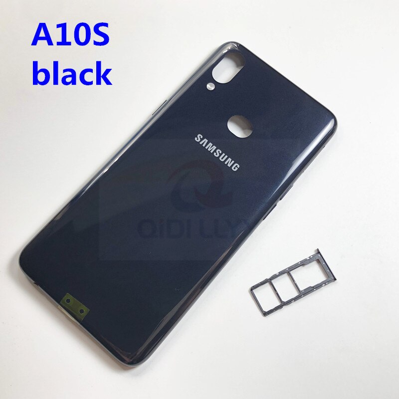 Samsung Galaxy A10S Plastic Behuizing Batterij Back Cover Deur Behuizing Vervanging Reparatie Onderdelen Bescherming Case: A10S black