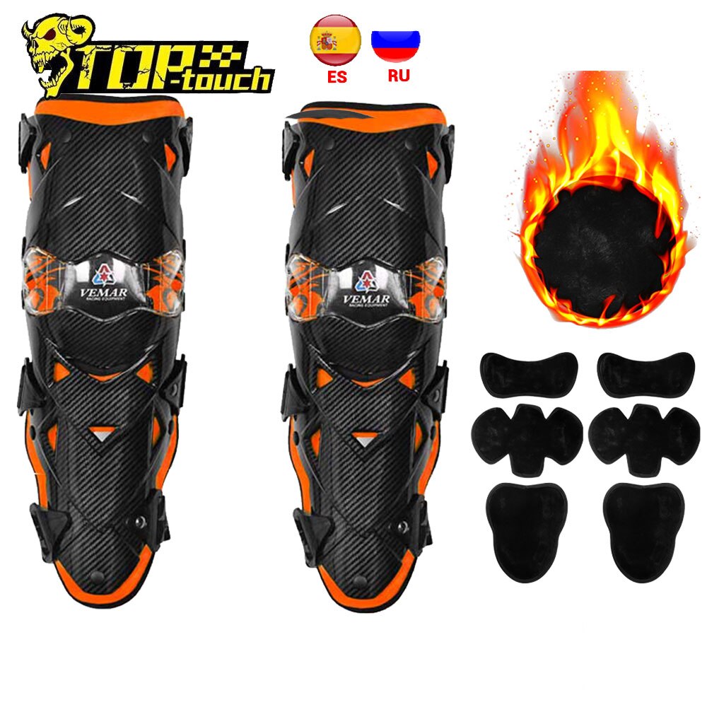 Men Motorcycle Knee Pads Red Moto Protection Knee Protector Motocross Equipment Motorbike Knee Moto Protective Gear Four Seasons