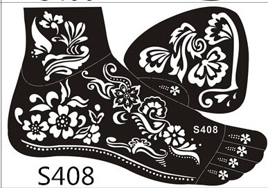 1sheet Tattoo Templates foot/feet 16models henna t... – Vicedeal