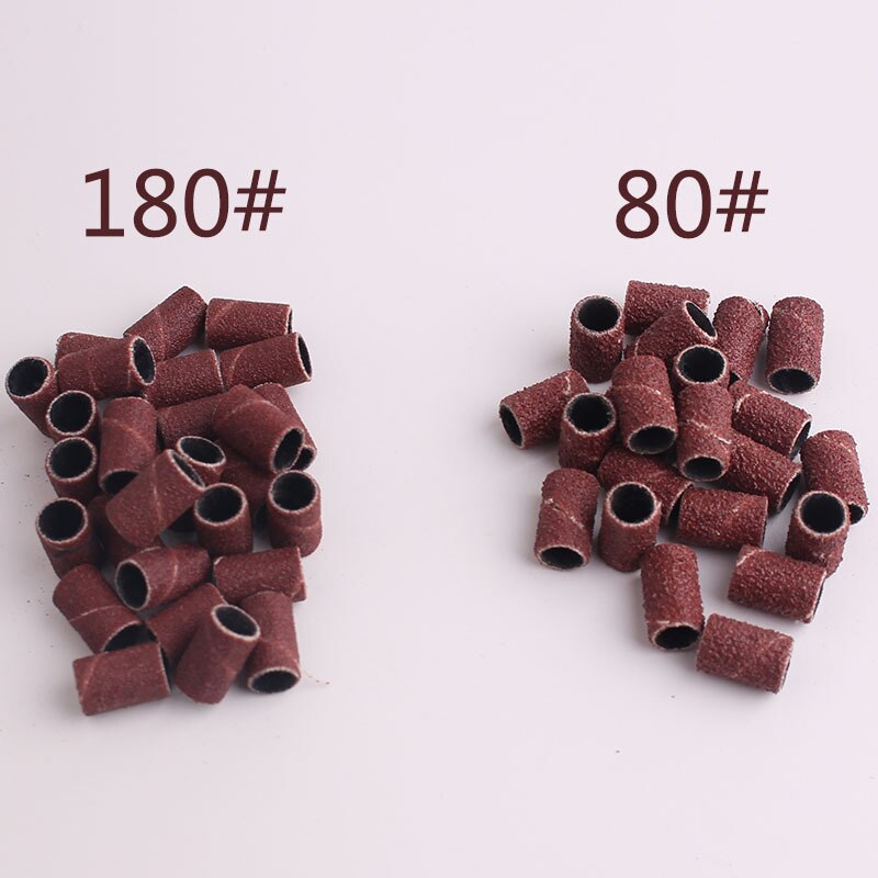 100 stk/parti  #180 #80 grus fil sandstykke sæt neglekunst slibebånd brun gel fil gel lakfjerner manicure  b01