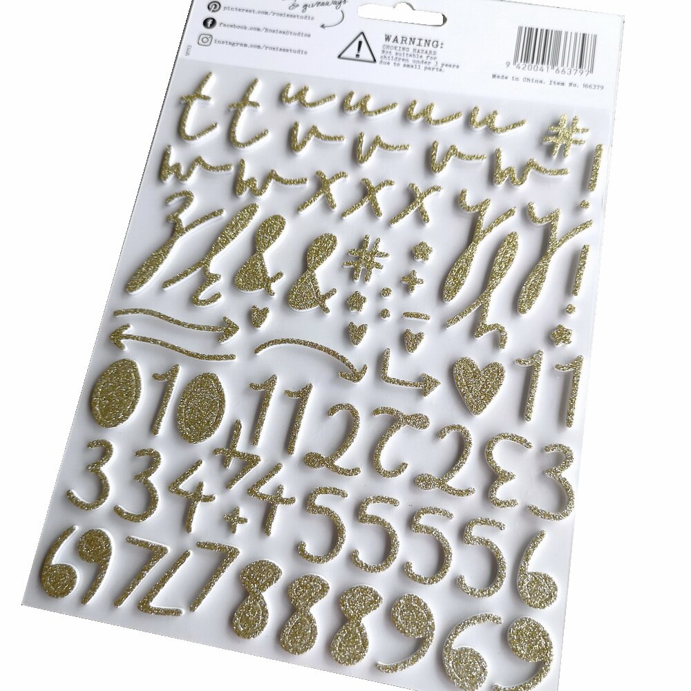 CRZCrafter Foam alphabet Stickers Glitter for Scrapbooking Card making Journal embellishments decoration