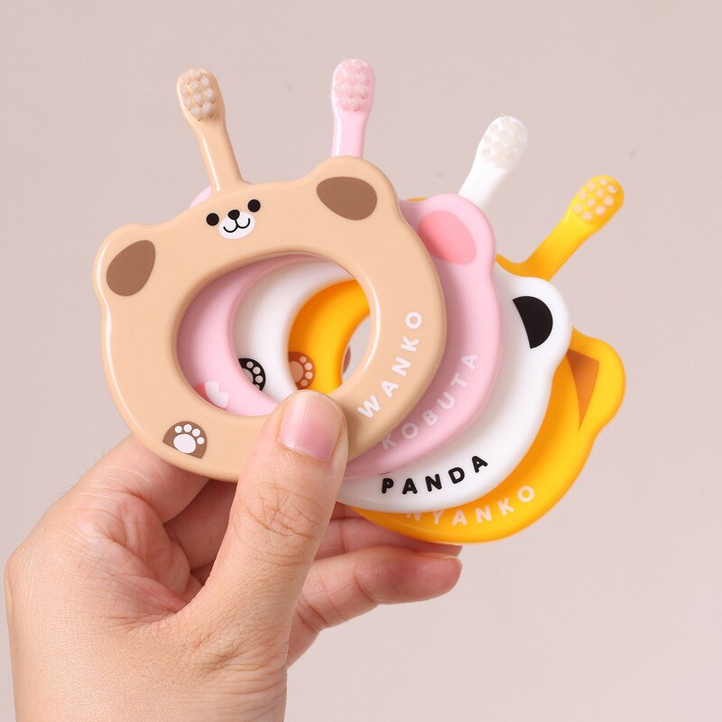 Imebaby Baby Zahnbürste Kleinkind Ausbildung Zahnbürste kinder Zahnbürste Nylon pelz Baby Elemente Weichen Pelz Ring Anti Zahnbürste