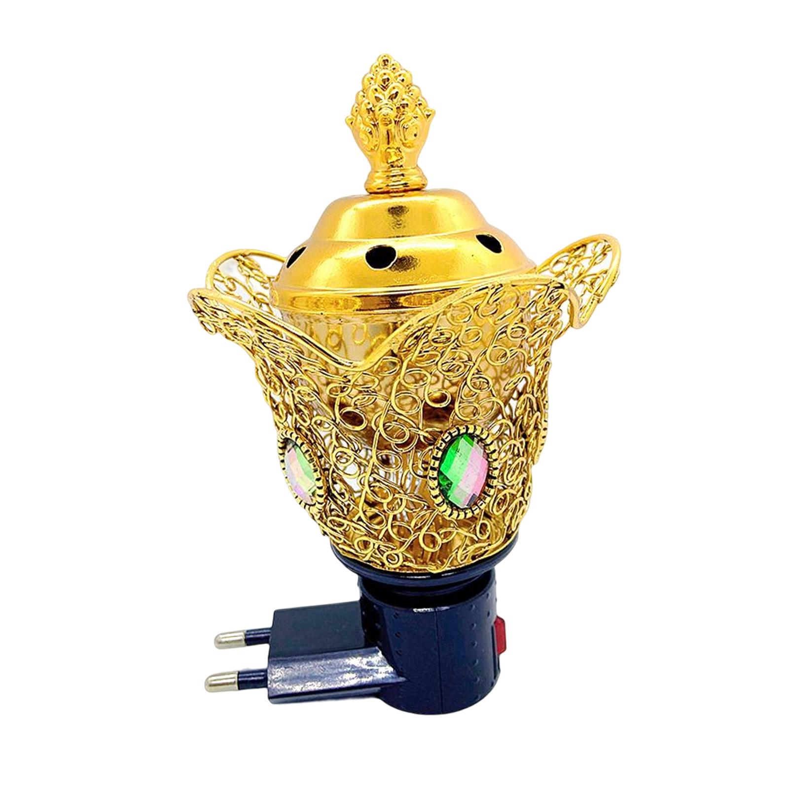 Brûleur électrique en résine, porte-Eva, artisanat arabe, diffuseur d'ornement portable,