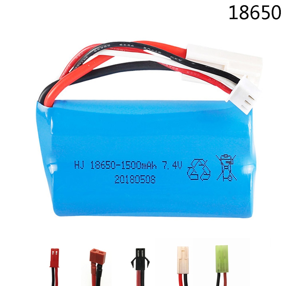 7,4 V 1500mAh 18650 lipo batterie Für Udi U12A Syma S033g Q1 H100 H101 H102 H103 FT009 rc boote modell flugzeug EL-2P/SM/JST/T Stecker