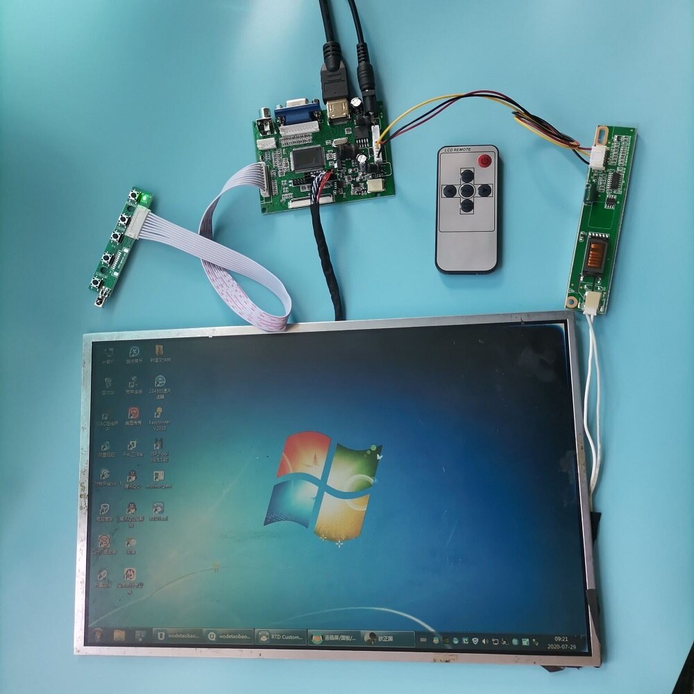 kit Work for LTN154X3-L01 LTN154X3 monitor DIY LVDS 1280x800 LCD remote AV Screen panel SCREEN 2AV HDMI VGA Controller Board