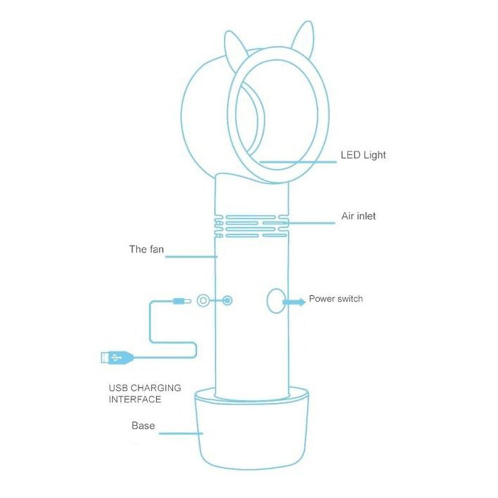 Mini Portable Pocket Fan Cool Air Hand Held Without blade Mute Travel Cooler Cooling Mini Fans Office Outdoor Home Mini Fan