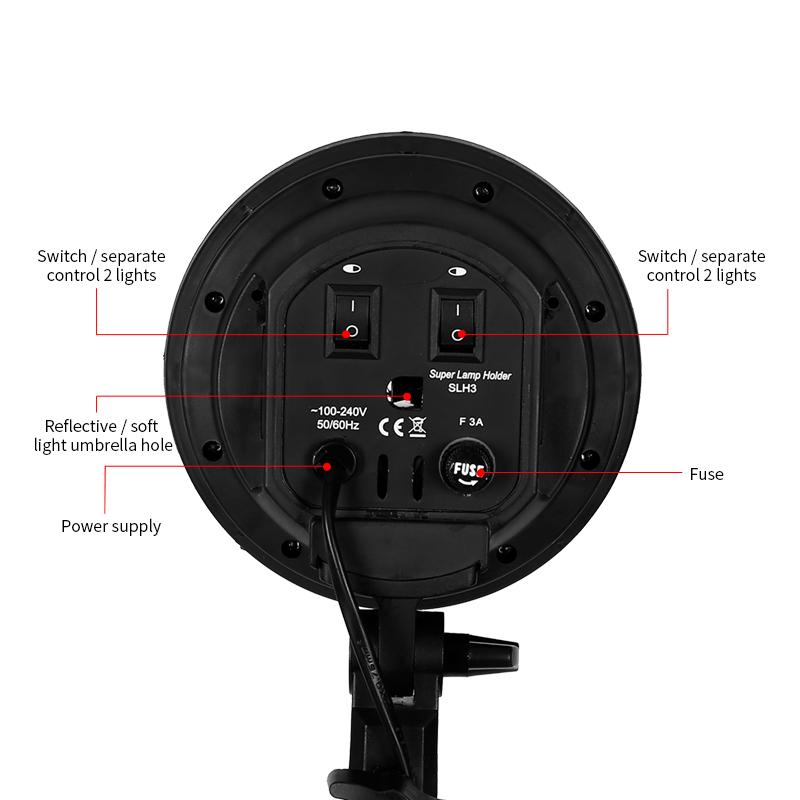 4 em 1 base soquete lâmpada de luz suporte adaptador para estúdio vídeo foto softbox