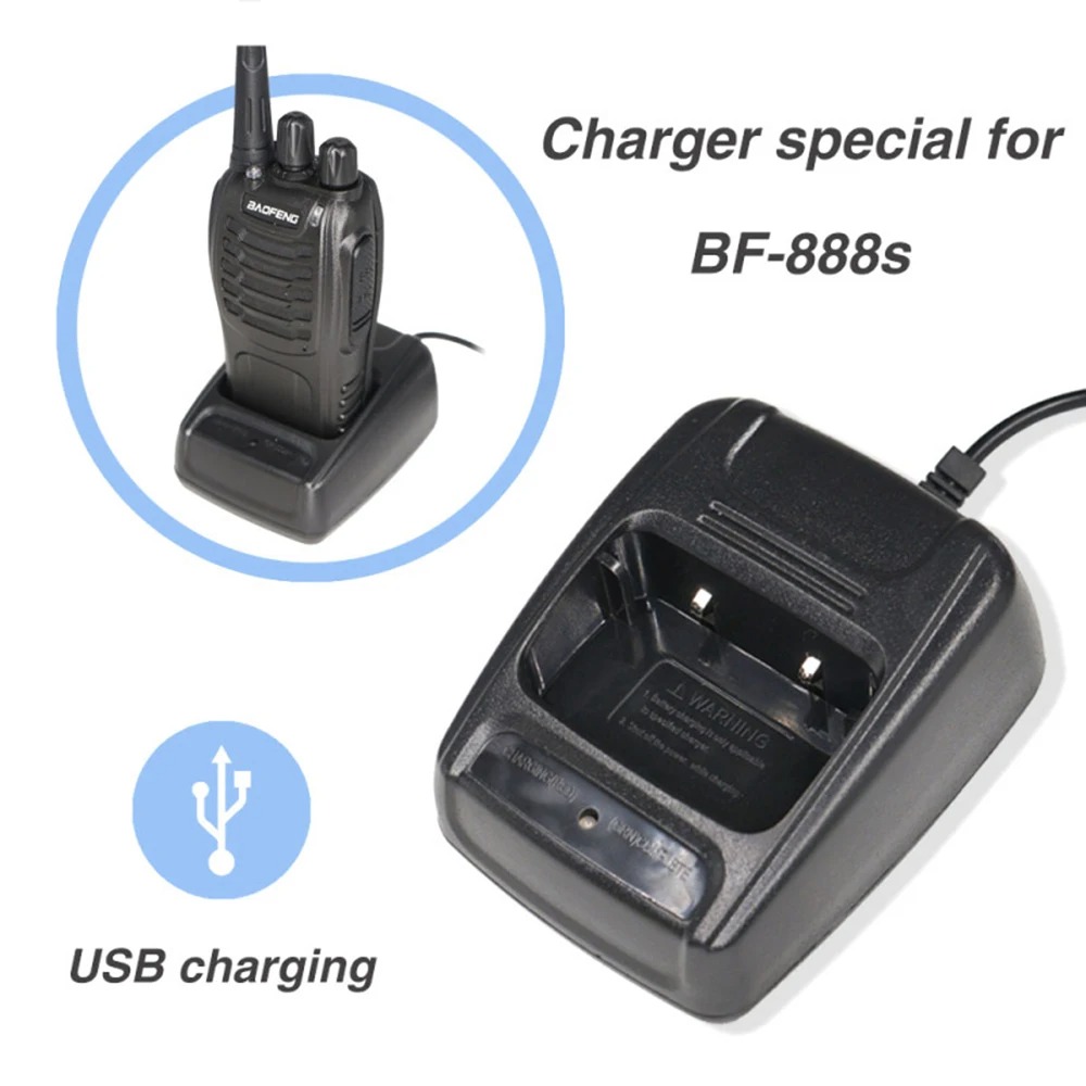 Baofeng 888S Walkie Talkie USB Charger Portable Li-ion Battery USB Cable Input 5V 1A For 666S 777s 888s Charging Accessories